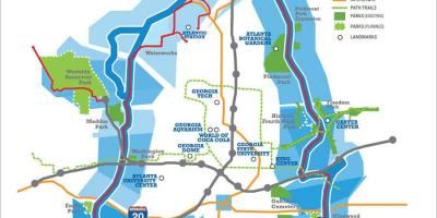 Beltline Atlanta mapu