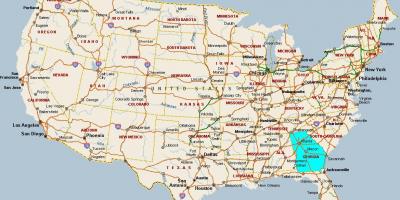 Mapa Georgia, USA
