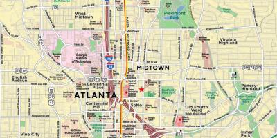 Mapa midtown Atlanta