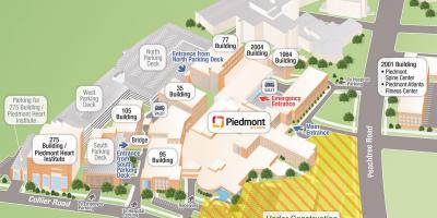 Piemonte nemocnice mapu