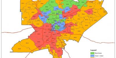 Atlanta oblasti psč mapu
